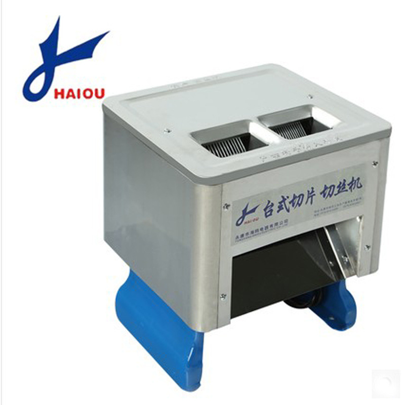 Electric stainless steel pork sliced shredded machine single -cutting machine canteen small -sized meat piece machine meat wire pork machine all -in -one 3