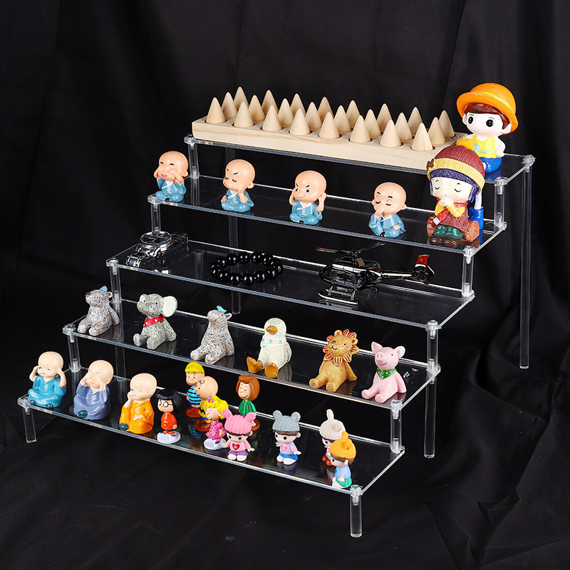 Transparent Acrylic Display Rack Household Desktop Ladder Display Handheld Doll Storage Rack Blind Box Handstring Jewelry Rack Transparent Acrylic Display Rack Household Desktop Ladder Display Handheld Doll Storage Rack Blind Box Handstring Jewelry Rack