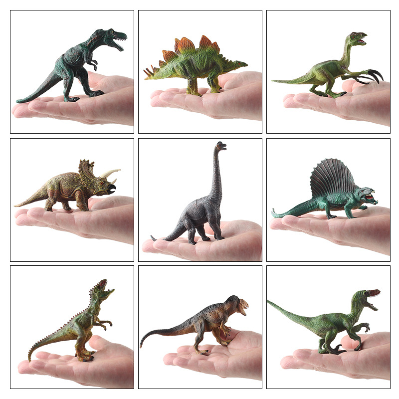 Transfronterizo nuevos niños simulación dinosaurio Jurásico modelo pequeño tamaño hueco Tyrannosaurus triángulo dragón múltiples adornos