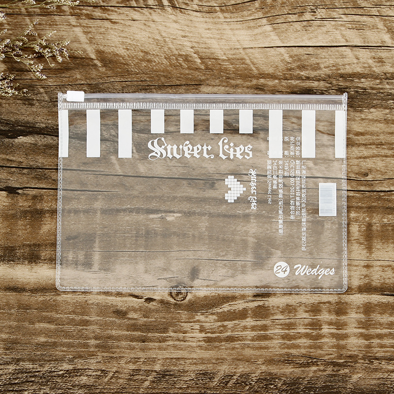 PVC卡通文件袋半透明学生塑料收纳袋资料袋办公文具收纳袋定制