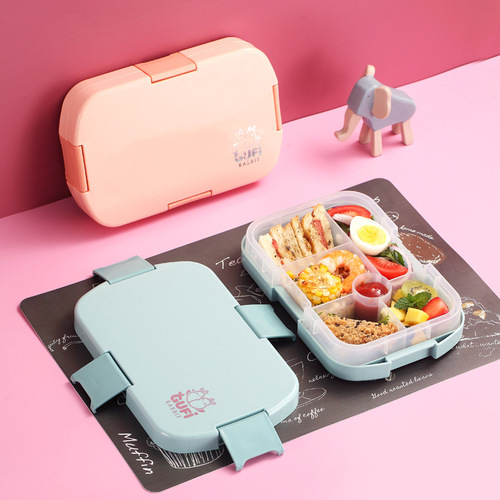 European and American children's portable five-compartment lunch box student lunch box Amazon model divided compartment student portable lunch box