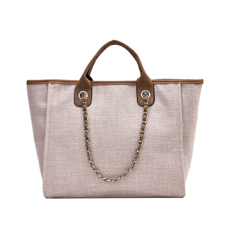 Simple Canvas Bag Women Handbag Chain Bag Shoulder Bag