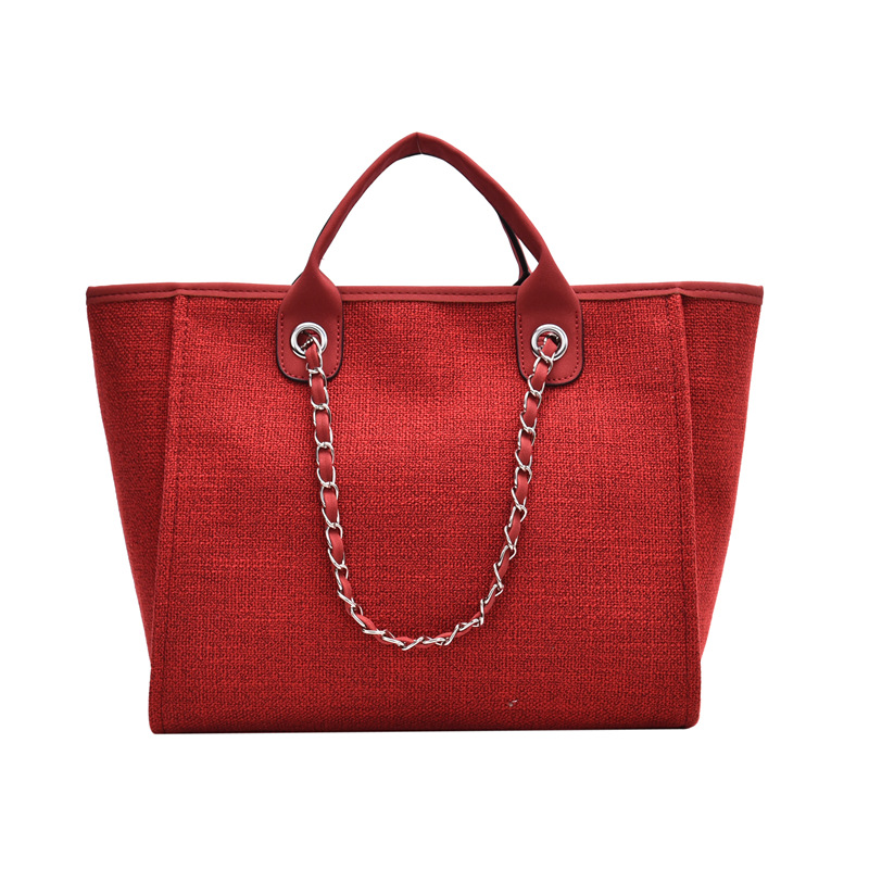 Simple Canvas Bag Women Handbag Chain Bag Shoulder Bag