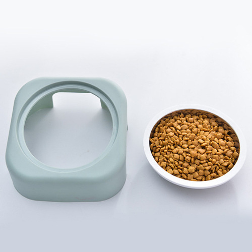 Factory direct supply pet bowl 15 degree tilt neck protection feeding basin cat bowl dog bowl anti-knock over detachable pet food bowl