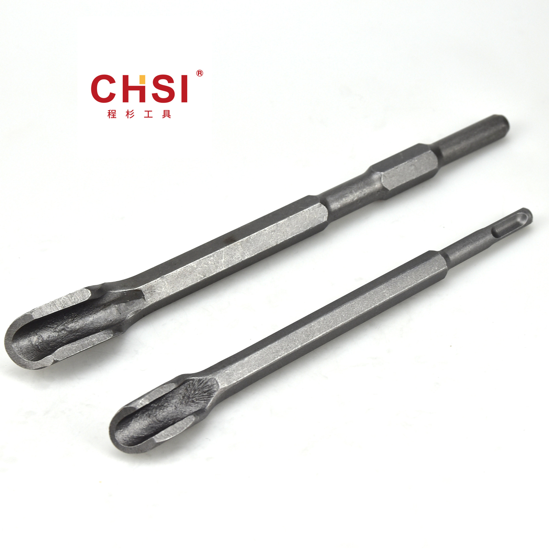 方柄四坑尖扁凿子 电锤冲击钻头圆柄两坑两槽U型凿 六角镐钎电镐