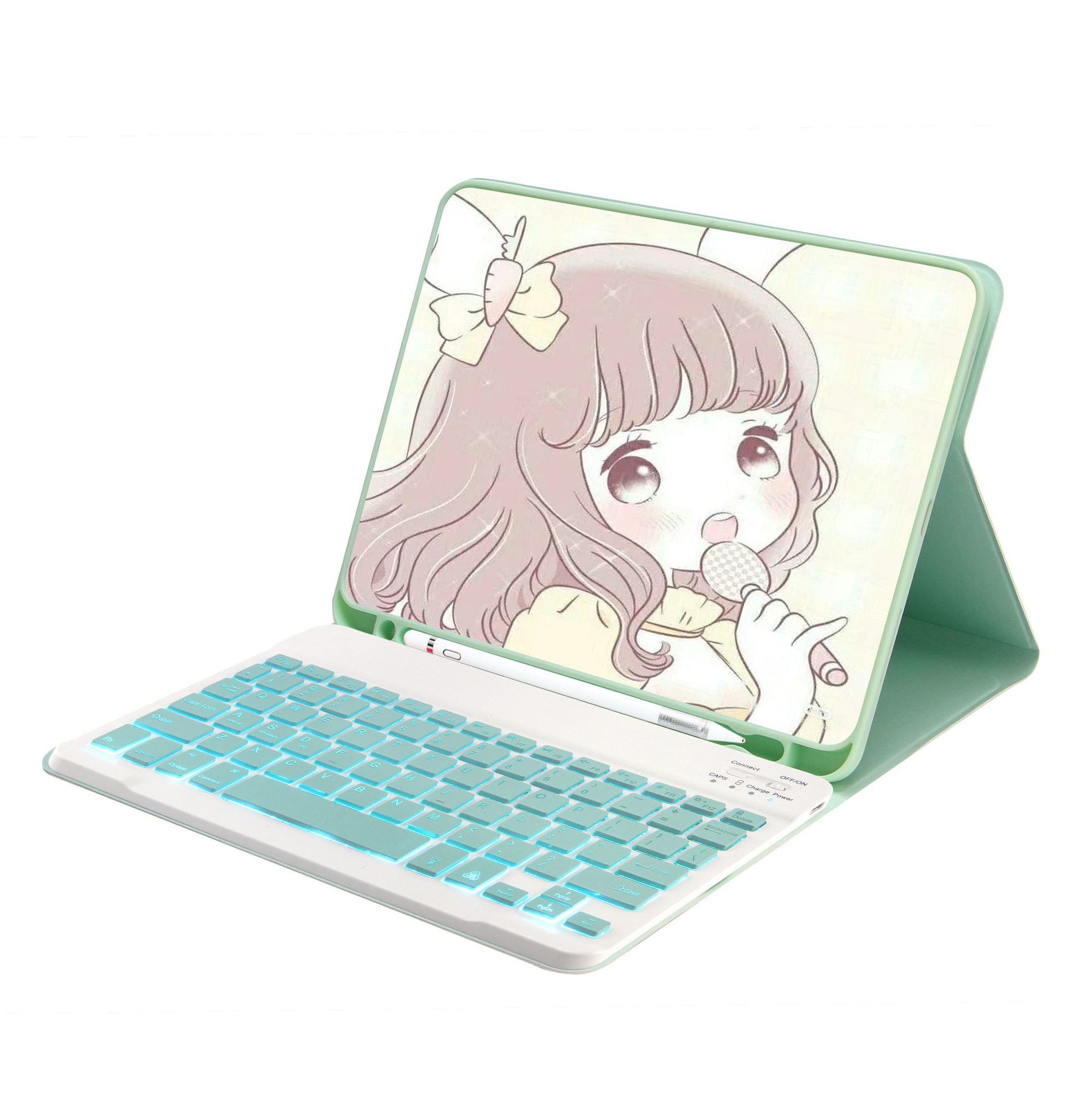 Aplicable iPad10 generación Retroiluminado teclado Bluetooth funda protectora Pro11 air5 mini6 10,2 Tablet Funda de cuero