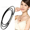 Fashionable strap suitable for men and women, woven crystal pendant, copper necklace cord, 2mm