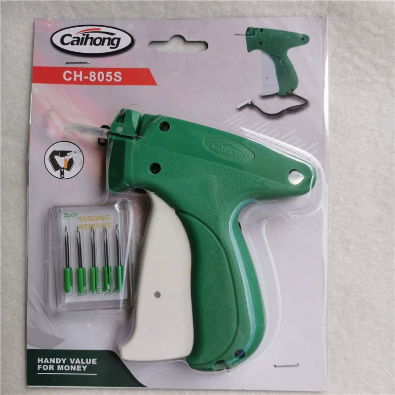 Yiwu Factory Caihong 805 дюжина торговой марки бирка Веревка Линия Клей игла пистолет носки полотенце этикетка с 5 иглами трансграничная