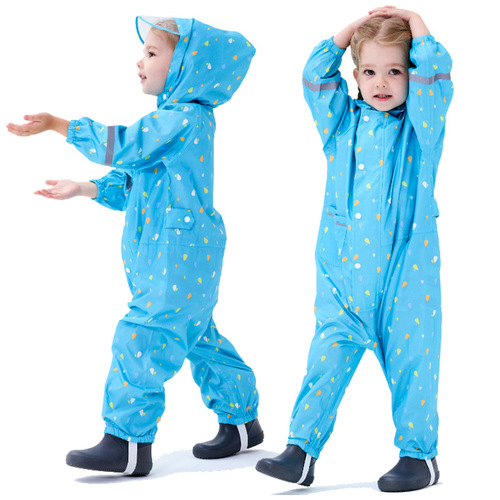 Manufacturer of children's one-piece raincoat and rain pants, thin hooded poncho, boys and girls baby ins dropshipping cross-border