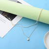 Fashionable small design necklace, cute chain for key bag  from pearl, city style, simple and elegant design