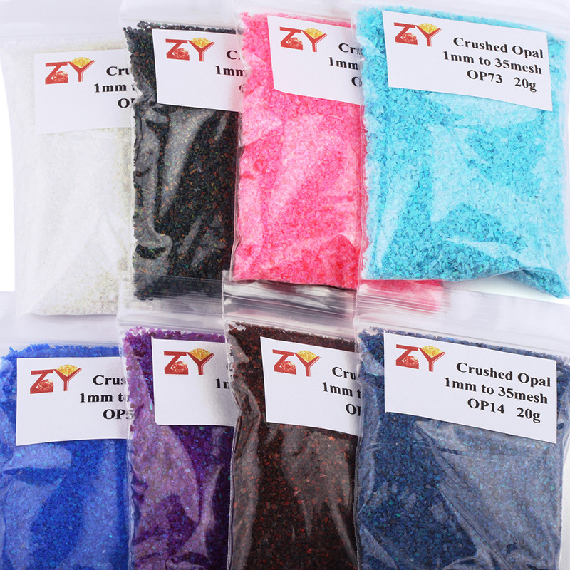 OP01-OP40 Artificial Opal Fragment Fire Color Shining Synthetic Opal Powder diy Nail Glitter Powder