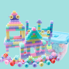 大顆粒積木收納盒裝 兒童拼裝益智積木玩具3-6周歲男孩女孩幼兒園