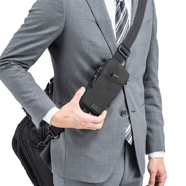 Japanese SANWA digital accessories storage bag mobile phone mini sports shoulder bag waist bag men's handbag 200-bagop1