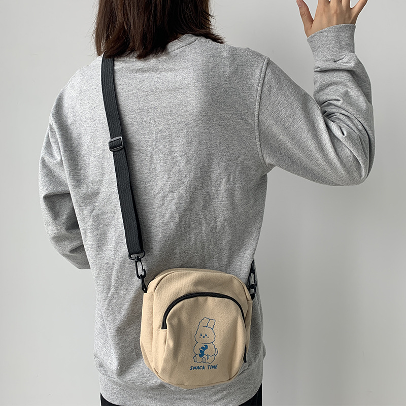 Lindo Bolso pequeño para mujer 2020 Nuevo ins japonés Harajuku chica bolsa de mensajero estudiante versátil bolsa de lona de dibujos animados