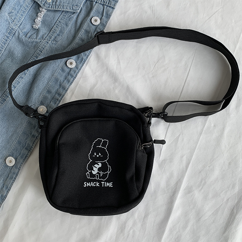 Lindo Bolso pequeño para mujer 2020 Nuevo ins japonés Harajuku chica bolsa de mensajero estudiante versátil bolsa de lona de dibujos animados