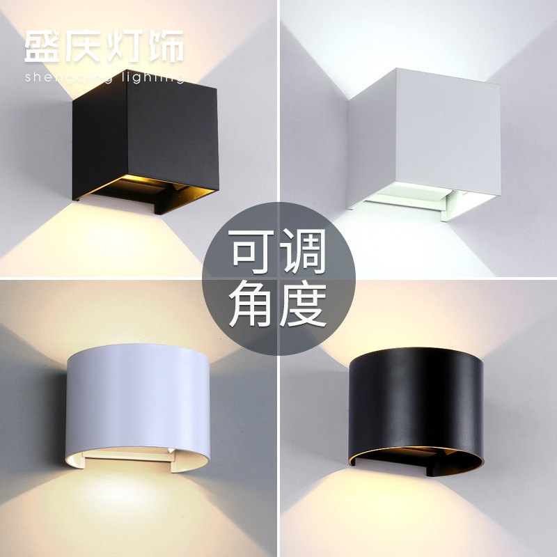 Double-head adjustable wall lamp outdoor waterproof square staircase corridor aisle living room bedside bedroom background wall wall lamp Double-head adjustable wall lamp outdoor waterproof square staircase corridor aisle living room bedside bedroom background wall wall lamp