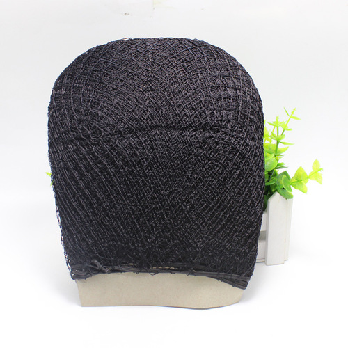 Black wig fixed invisible hair net Korean style two-end elastic mesh hood fixed net cover wig accessories wholesale