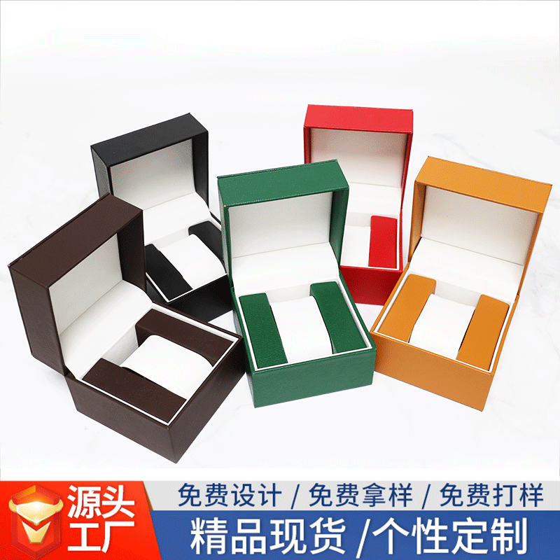 Spot Fashion Watch Box Flip PU Leather Watch Storage Display Box Jewelry Packaging Box