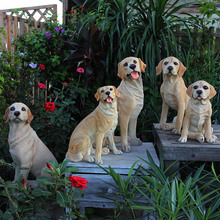 户外落地摆件树脂狗雕塑拉布拉多模型别墅庭院花园装饰仿真狗摆件