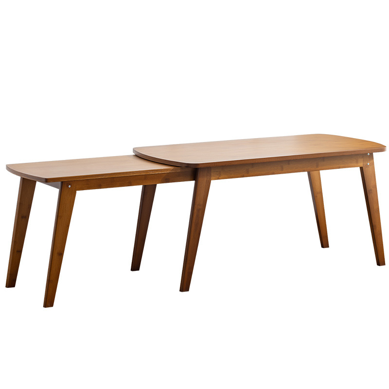 Yaouda hogar mesa de té retráctil de madera maciza pequeño apartamento mesa de té moderno simple rectangular mesa baja muebles de sala de estar