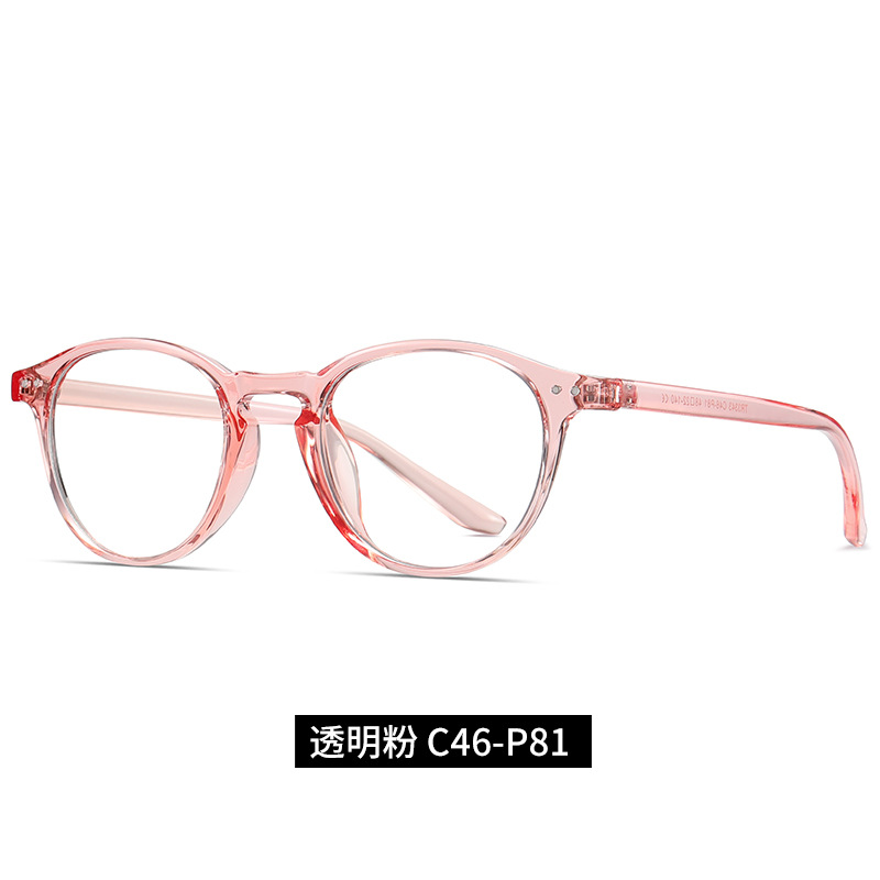 Nuevo tr90 anti-azul gafas de luz 2318 hombres y mujeres retro gafas lisas transfronterizo marco redondo gafas de ordenador lisas