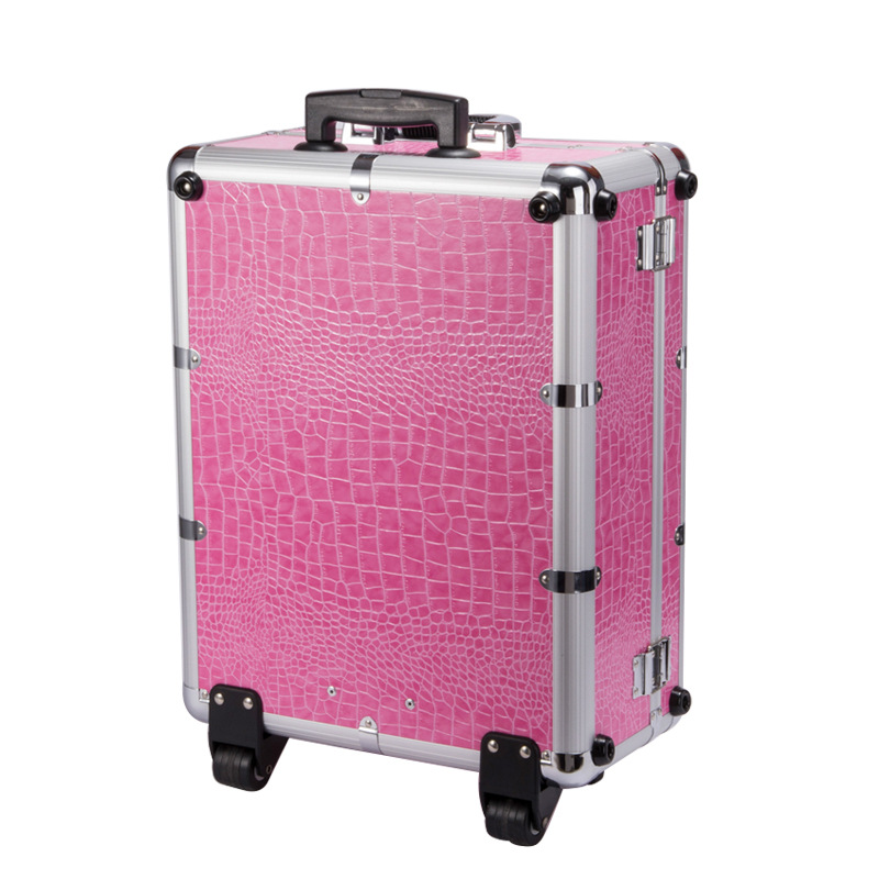 厂家直销优质拉杆化妆箱 大容量带灯拉杆箱 便携式跟妆箱大量批发