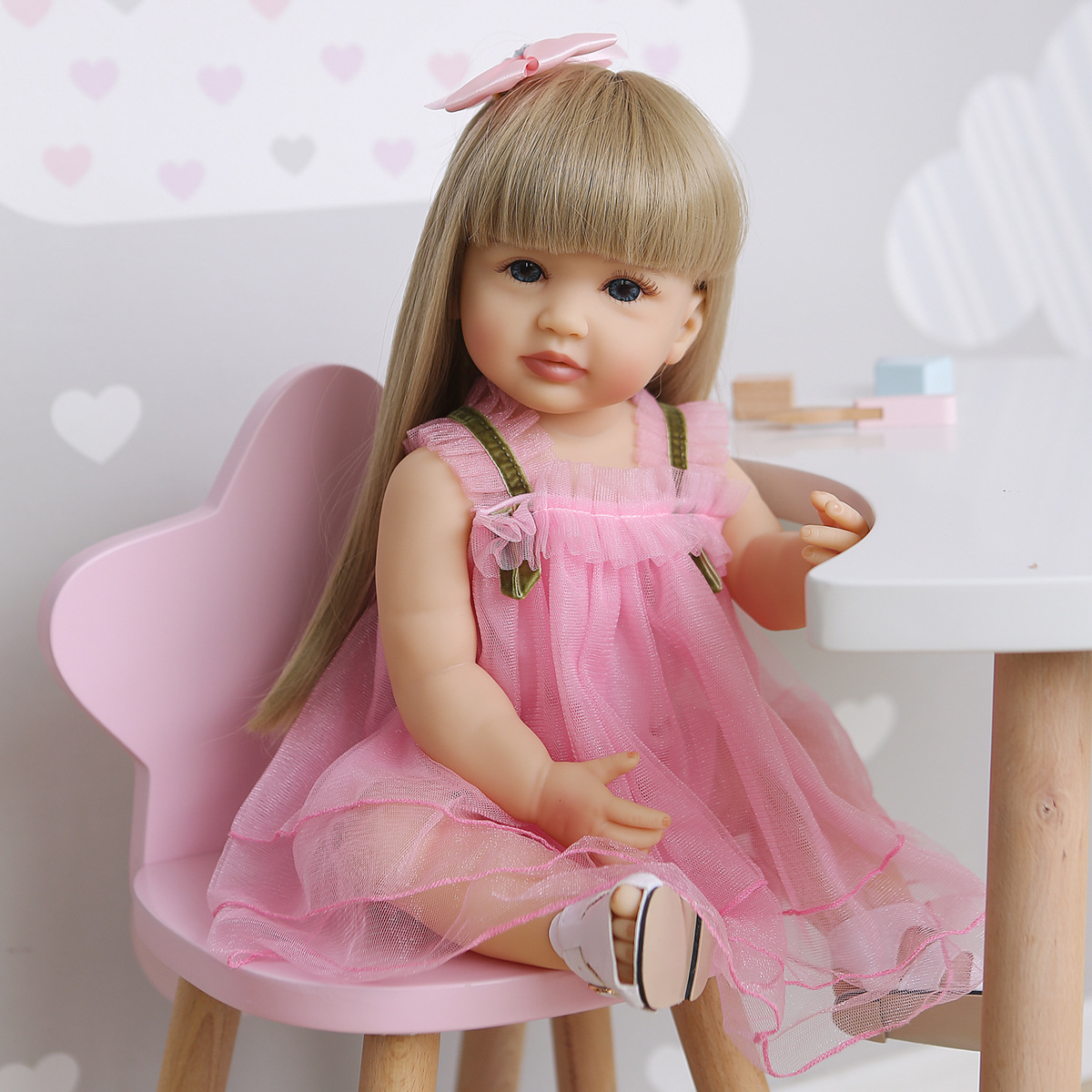 55cm NPK cuerpo completo silicona renacido niño niña suministro transfronterizo