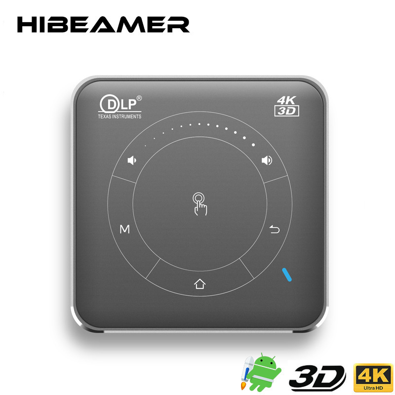 4K HD DLP Pocket Projector Android 9.0 Smart Mini Projector 3D Mobile Phone Same Screen 4G +32g