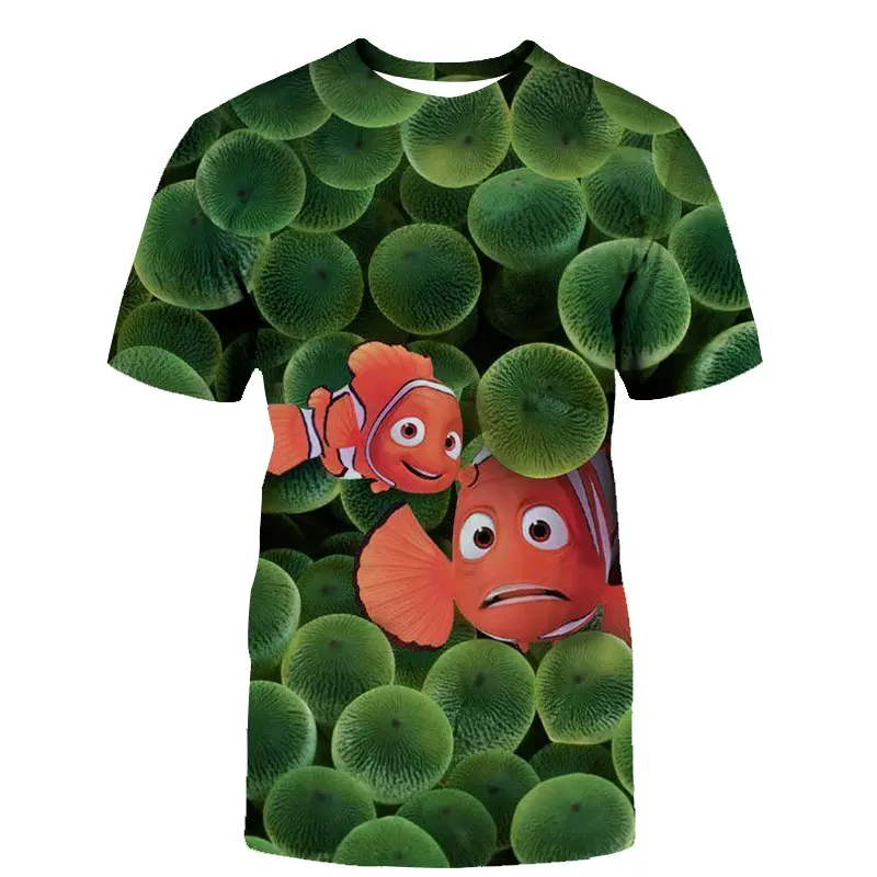 2020新款男装 动物鱼3D印花T恤 夏季舒适休闲圆领短袖