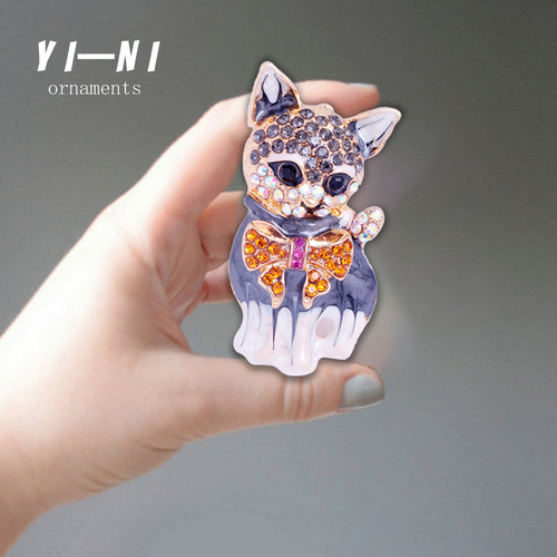 Cross-border European and American fashion cat cat alloy corsage dripping oil foreign trade brooch clothing accessories brooch