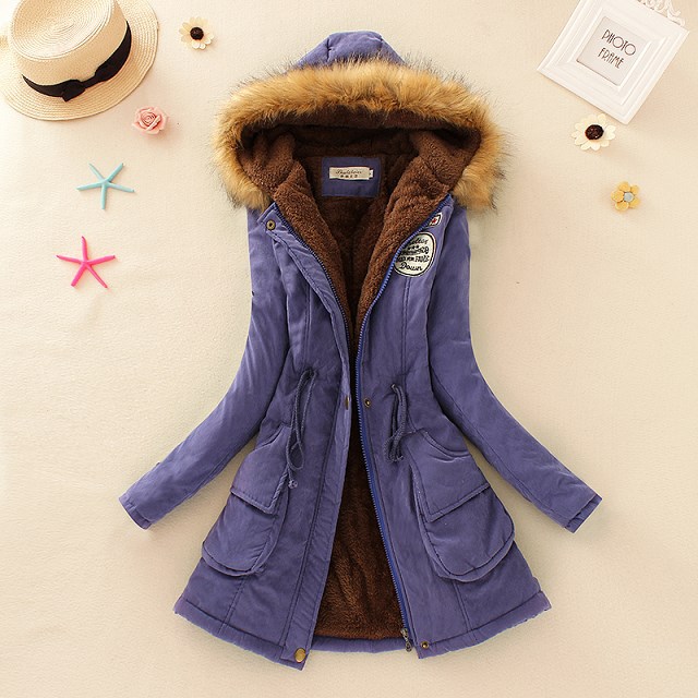 Abrigo acolchado de algodón con forro de lana estilo europeo y americano para mujer otoño e invierno 2023 image 13