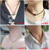 XD Necklace cord stainless steel, crystal pendant, jewelry, emerald strap suitable for men and women