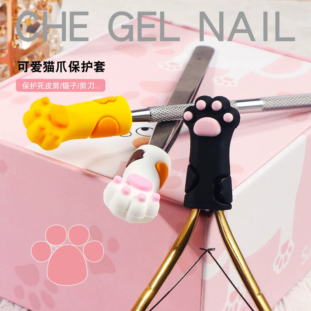 Новые трансграничные интернет-знаменитости в Южной Корее Набор силиконовых резаков для мертвой кожи с милым кошачьим когтем Японские инструменты для дизайна ногтей доступны в трех цветах