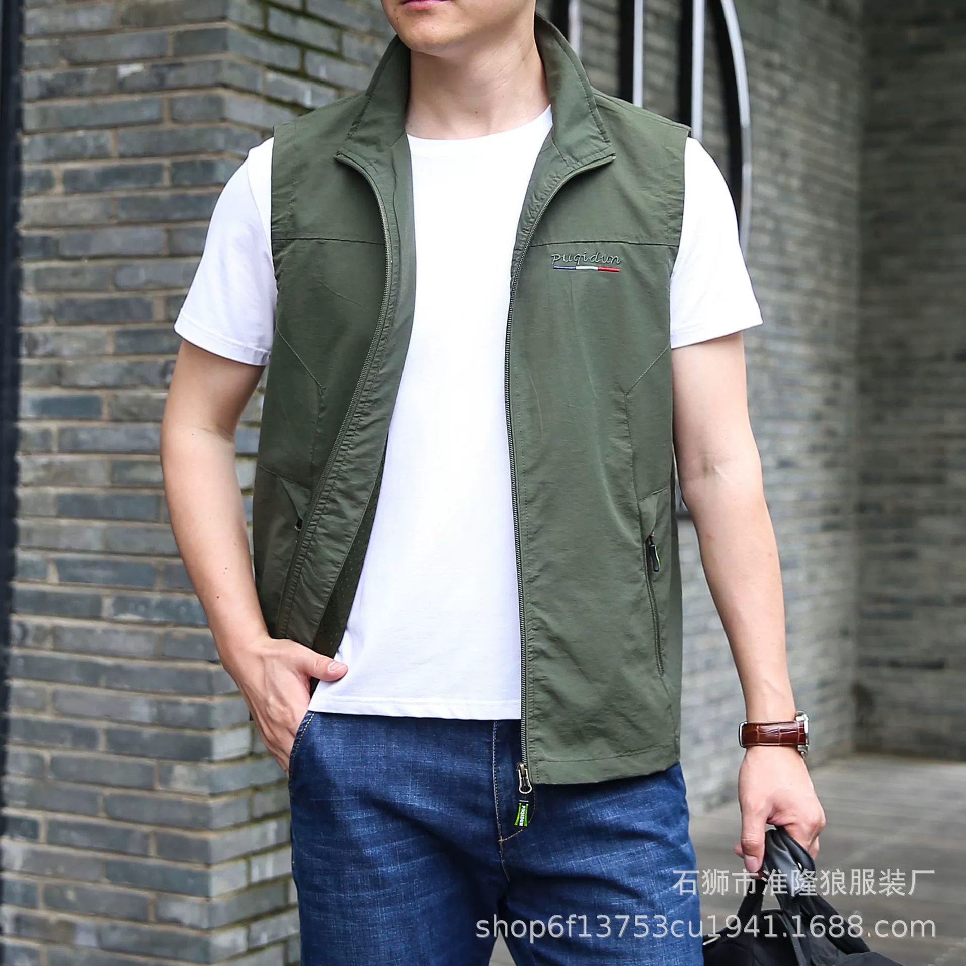 Мужской жилет Повседневный тонкий спортивный жилет для средних лет, летняя куртка больших размеров, Быстросохнущий жилет с несколькими карманами для мужчин