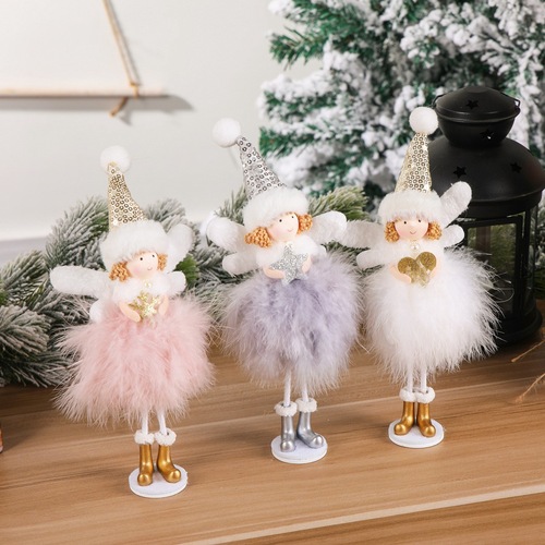 New Feather Angel Pendant Christmas Decoration Supplies Creative Christmas Tree Pendant Children's Gift