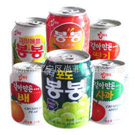 韩国海太乐天多种口味果汁饮料238ml  一盒12听整箱拍6盒