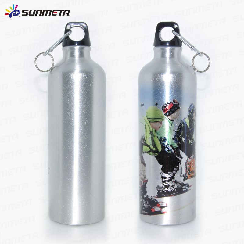 Bicicleta de aleación de aluminio deportes hervidor montaña bicicleta agua taza de transferencia de calor impresión olla de aluminio blanco 400ml 500ml