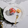 Nordic style Simple white glaze colorful ceramic dining disk Food plate Jianou afternoon refreshment pastry micro flaw