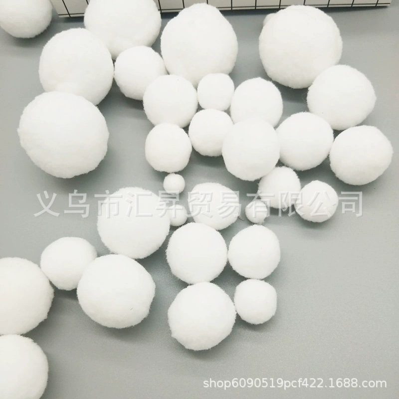 Чистый белый высокоэластичный меховой шарик, помпон «сделай сам», белый шар, детский сад, аксессуары для одежды ручной работы «сделай сам», багажная обувь и носки с