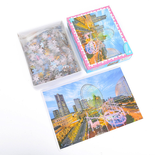 1000-piece jigsaw puzzle, educational toy, Christmas gift, stress relief, cross-border Amazon landscape painting jigsaw puzzle for adults