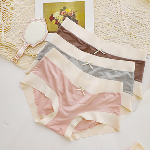 N628 double single King too comfortable 0 pressure feeling seamless mid-waist girl underwear 60 women's briefs