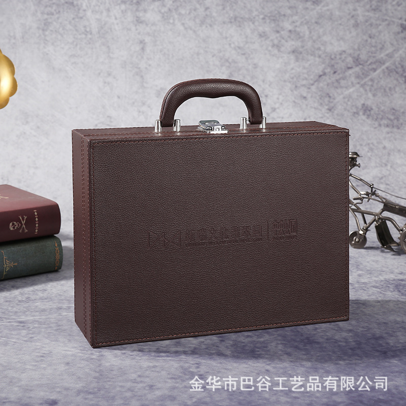 厂家直销交房盒皮质楼盘钥匙pu皮盒房地产交房箱钥匙包可来样