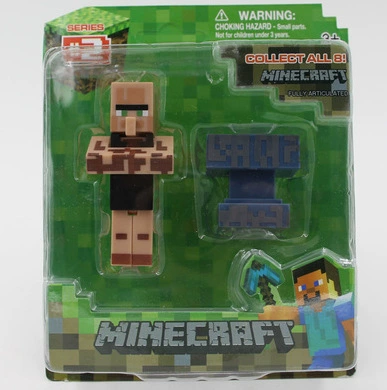 Набор игрушек блочного типа высотой 3 дюйма (My World Toy), 9 фигур коллекционная упаковка, пластик