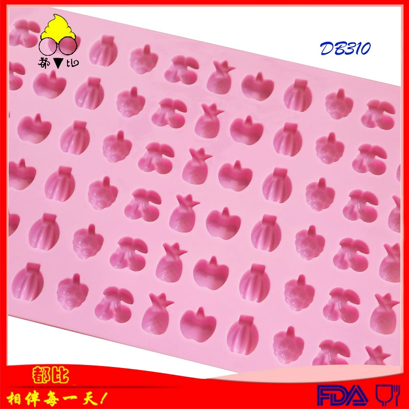 Mini Candy 66 Фруктовый силиконовый формочня для конфет Jelly Mold леденец огонь краска воск стоящая форма