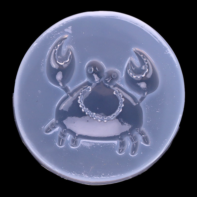 Espejo DIY cristal epoxi molde delfín cangrejo Coco versión Linda serie estilo océano epoxi decorativo molde de silicona