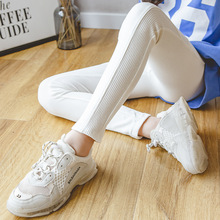 女童打底裤秋冬2022新款中大童母女亲子装棉拼接个性时尚紧身裤子