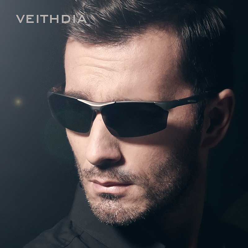 Hombres de aluminio magnesio película de color reflexivo polarizado gafas de sol de conducción gafas de conducción al por mayor 6576