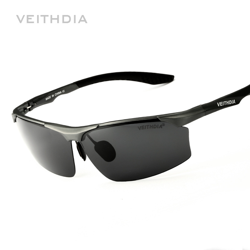 Hombres de aluminio magnesio película de color reflexivo polarizado gafas de sol de conducción gafas de conducción al por mayor 6576