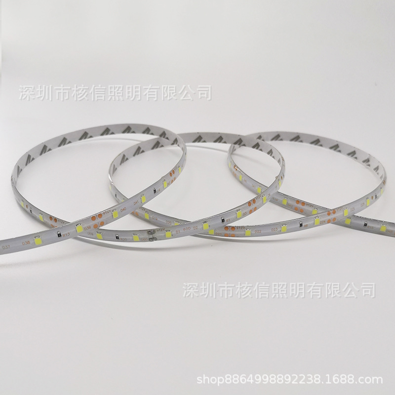 2835led灯带单色12v低压60灯滴胶防水软灯条红蓝绿白粉多色高亮度