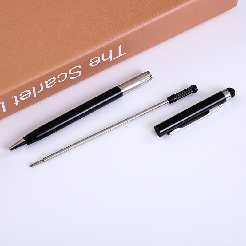 Fuente de la fábrica al por mayor metal pantalla táctil bolígrafo pluma táctil capacitiva impresión pequeña Xihua publicidad regalo pluma